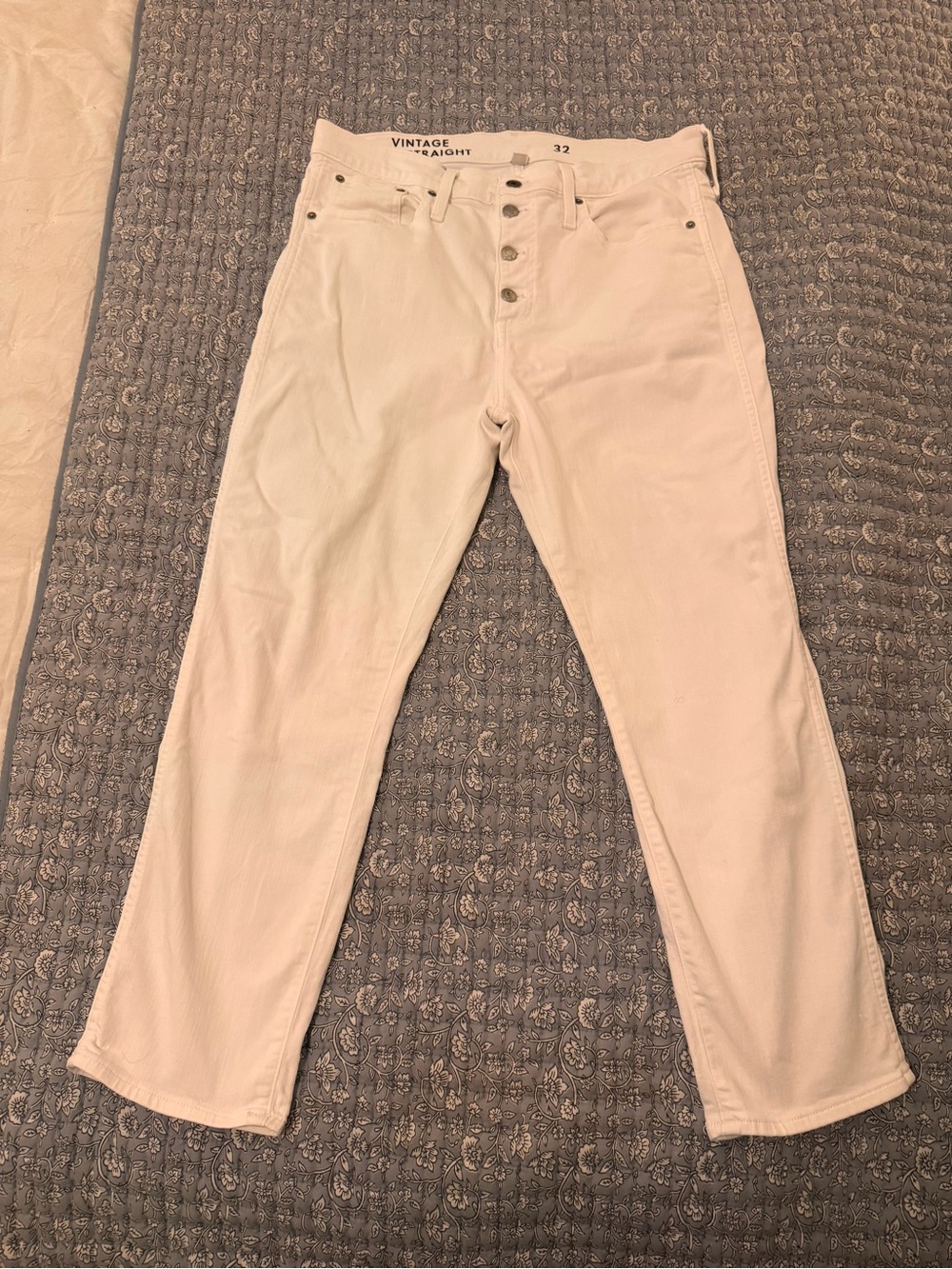 J. Crew Vintage Straight Jeans in White
